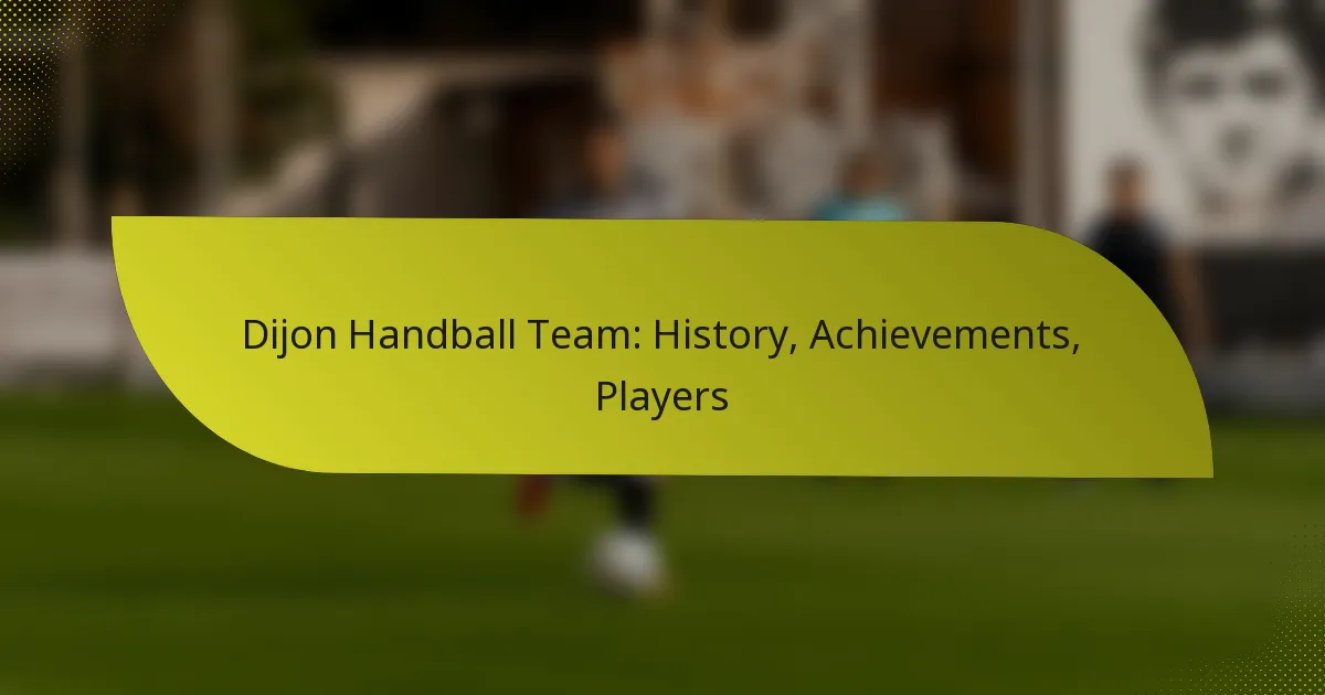 Dijon Handball Team: History, Achievements, Players