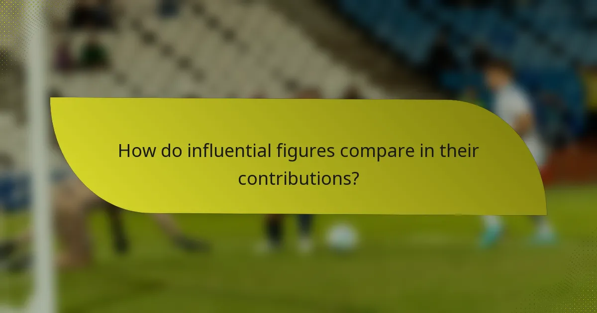 How do influential figures compare in their contributions?