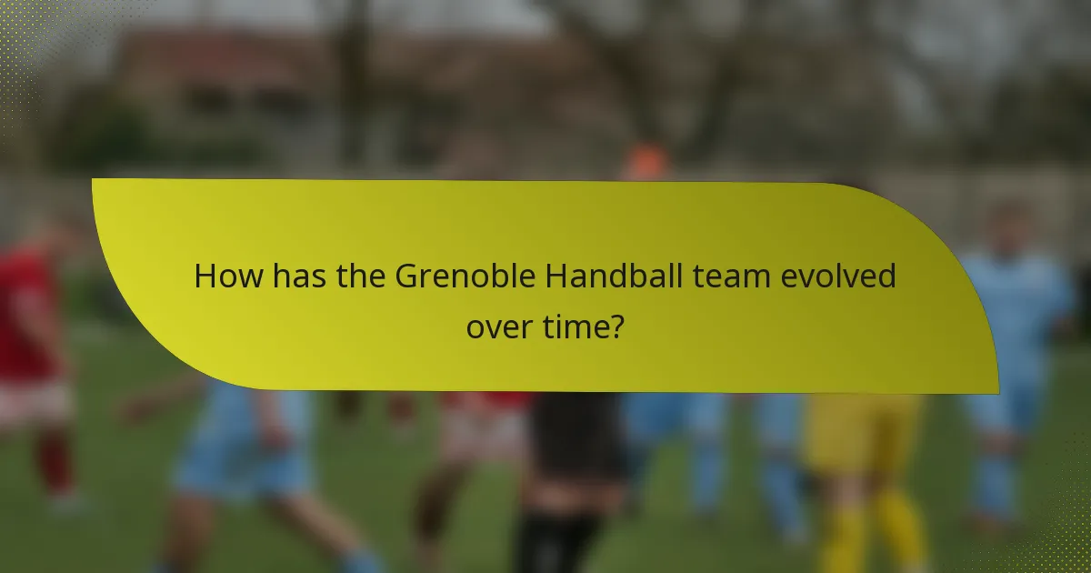 How has the Grenoble Handball team evolved over time?