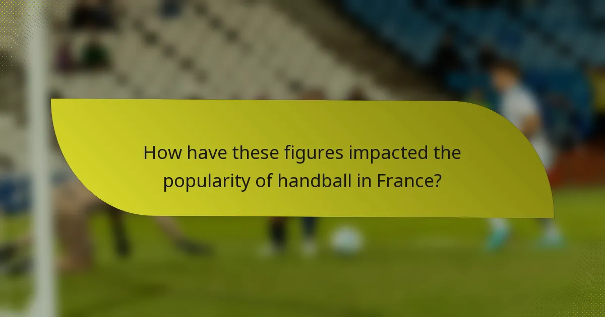 How have these figures impacted the popularity of handball in France?