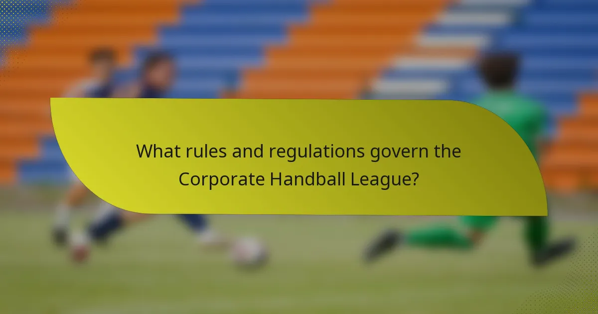 What rules and regulations govern the Corporate Handball League?