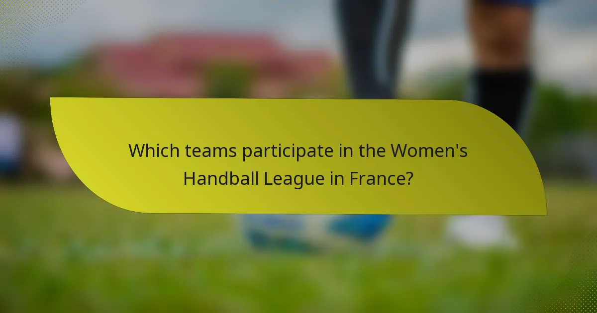 Which teams participate in the Women's Handball League in France?