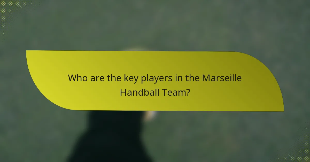 Who are the key players in the Marseille Handball Team?